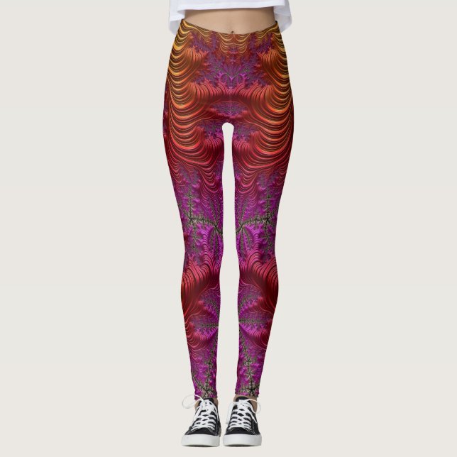 Leggings ~orange lila zany ~ Original (Vorderseite)