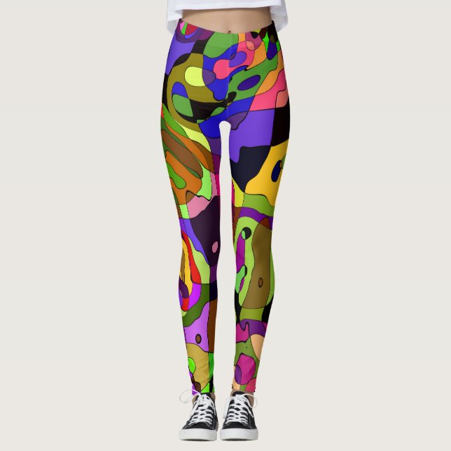 Leggings-Pastellharlekin-multi Farbgewohnheit Leggings (Vorderseite)