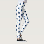 Leggings-Patriotische Stars Leggings<br><div class="desc">Die Leggings dieser Frauen sind in Marineblau mit weißem patriotischen Sternenprint dargestellt. Passen Sie dieses Objekt an oder kaufen Sie,  wie es ist.</div>
