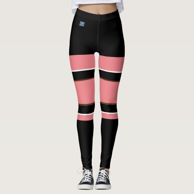 Leggings (Peach Black) RFPMDesign ©️ 2024 (Vorderseite)