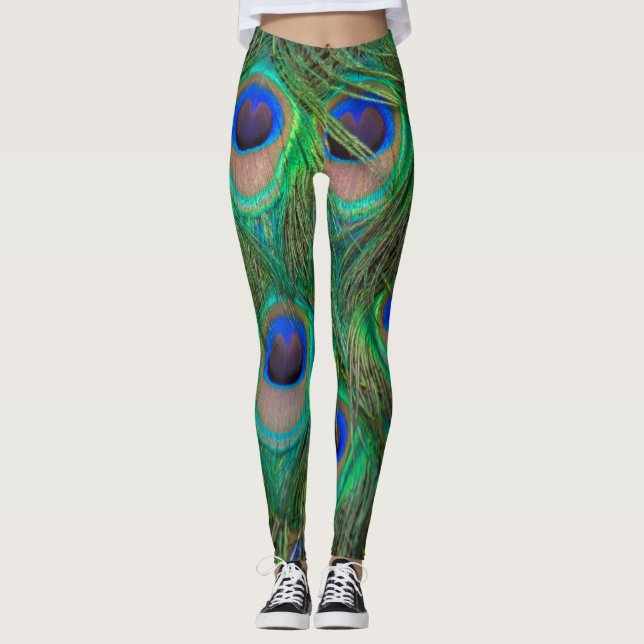 Leggings-Pfauenfedern Leggings (Vorderseite)