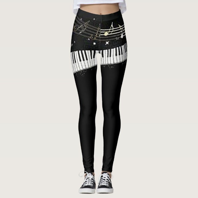 Leggings "Piano Girl" (Vorderseite)