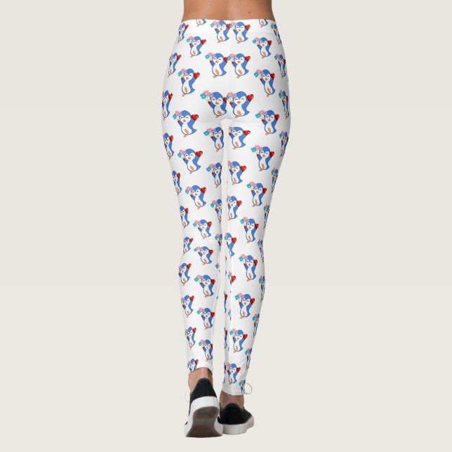 Leggings Pinguin Herzlichen Glückwunsch Valentinst (Rückseite)