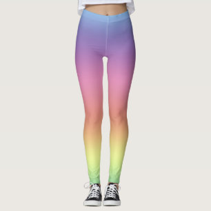 Leggings - Regenbogenfarbene Streifen