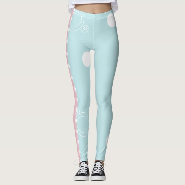 Leggings rosa/blaue Tinte (Vorderseite)