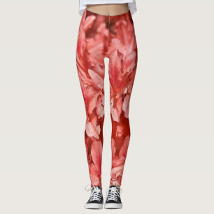 Leggings Rose floral rot modern schwarz chic Hipst