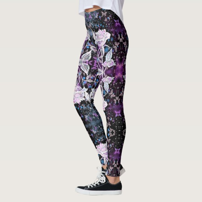 Leggings Rose und Schmetterlinge (Links)