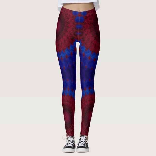 Leggings ~ Rot blau ~ Original (Vorderseite)