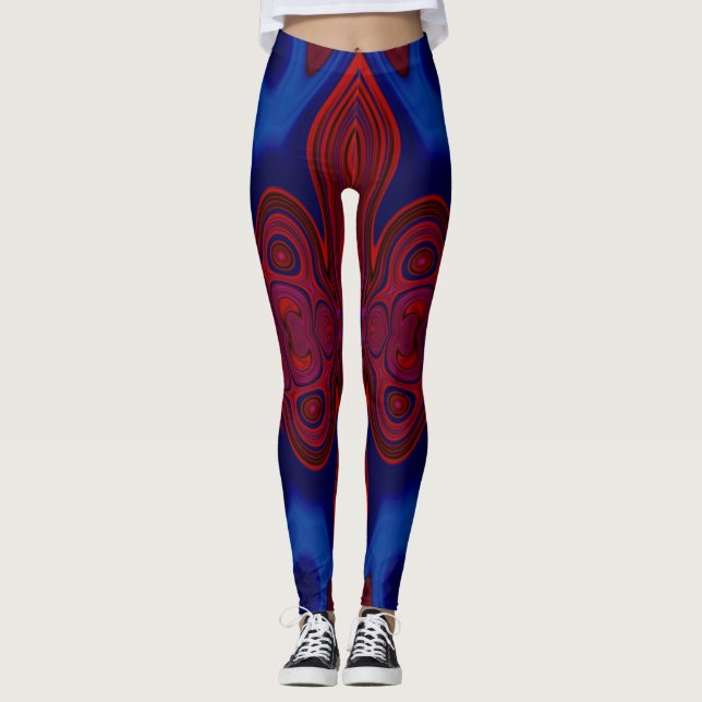 Leggings ~ Rot blau ~ Original (Vorderseite)