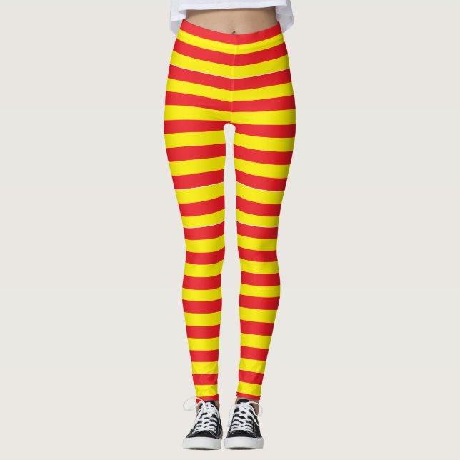 Leggings, rot und gelb gestrichen leggings (Vorderseite)