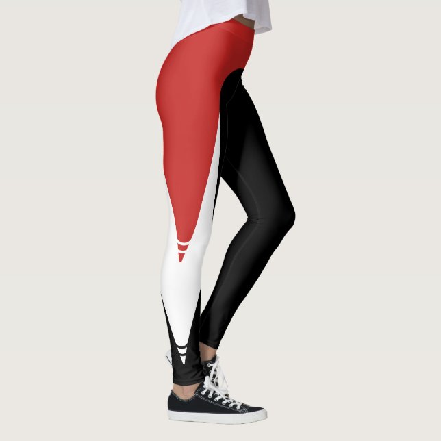 Leggings Rot/Weiß/Schwarz 3 (Rechts)