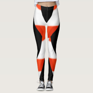 Leggings rot, weiß und schwarz