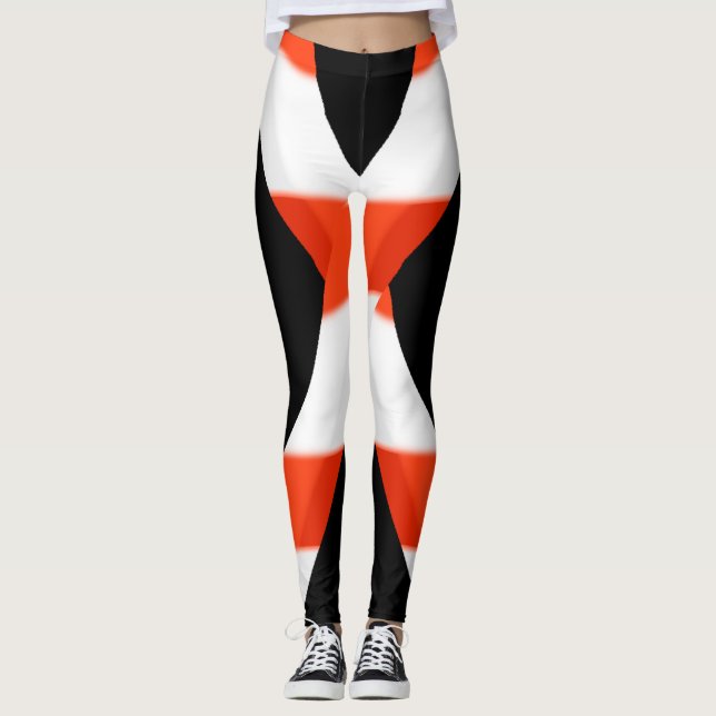 Leggings rot, weiß und schwarz (Vorderseite)