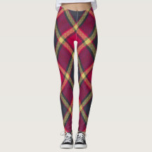 Leggings - Roter Gelber Schottischer Tartan