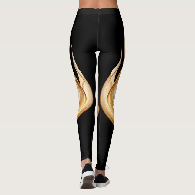 Leggings-Schwarze-Flamme Leggings (Rückseite)