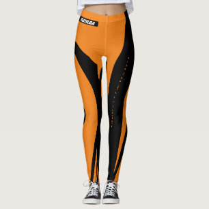 Leggings Schwarzer Pumpkin Orange
