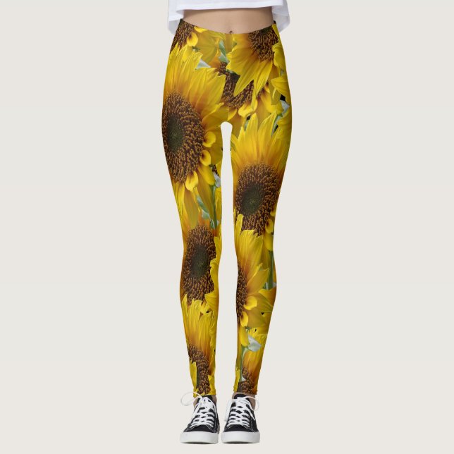 Leggings Sonnenblumen (Vorderseite)