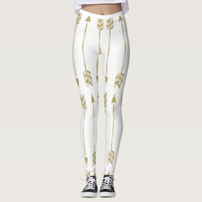 Leggings - Tribal-Gold-Pfeile (Vorderseite)
