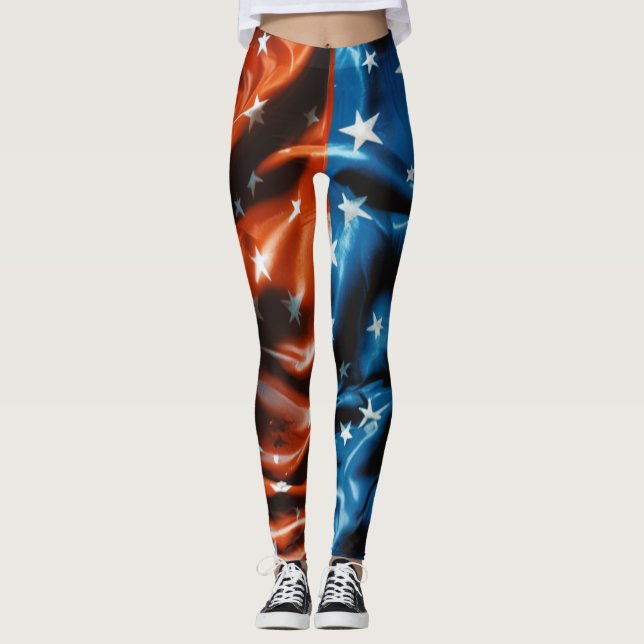 Leggings unter amerikanischer Flagge (Vorderseite)