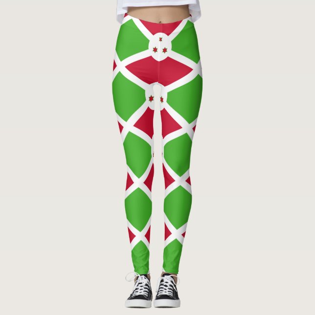 Leggings unter der Flagge Burundis (Vorderseite)