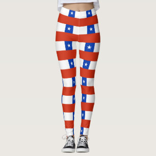 Leggings unter der Flagge des Chilen