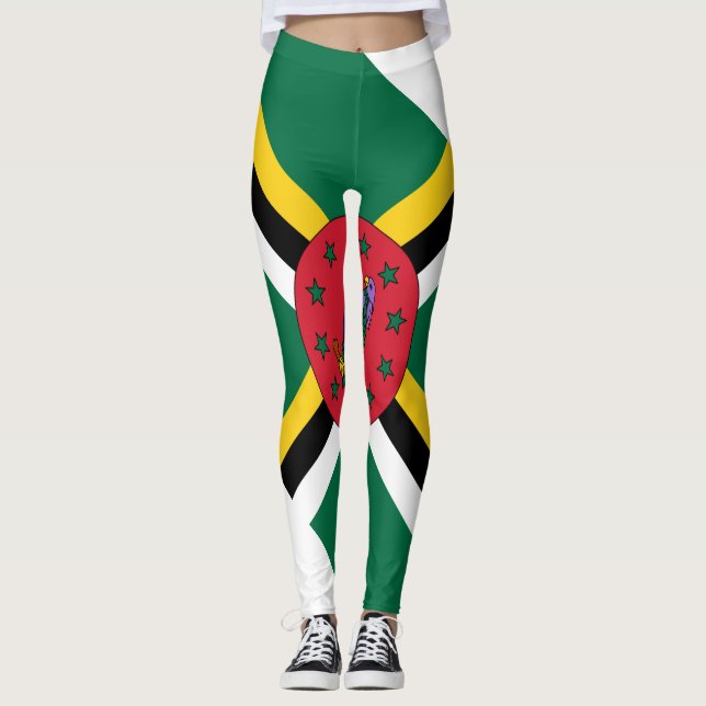 Leggings unter der Flagge Dominicas (Vorderseite)