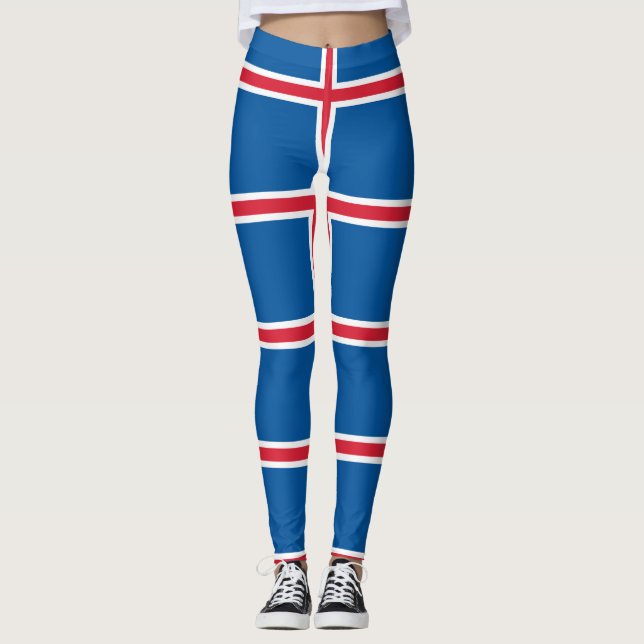 Leggings unter der Flagge Islands (Vorderseite)