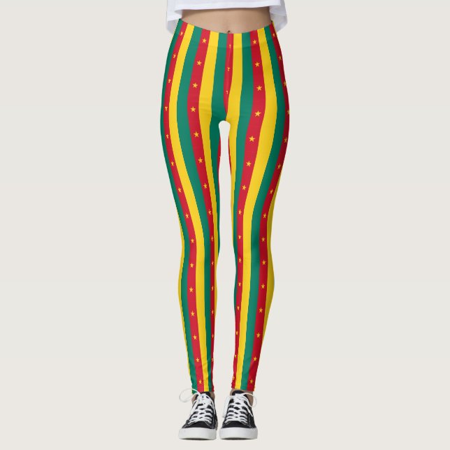 Leggings unter kamerunischer Flagge (Vorderseite)