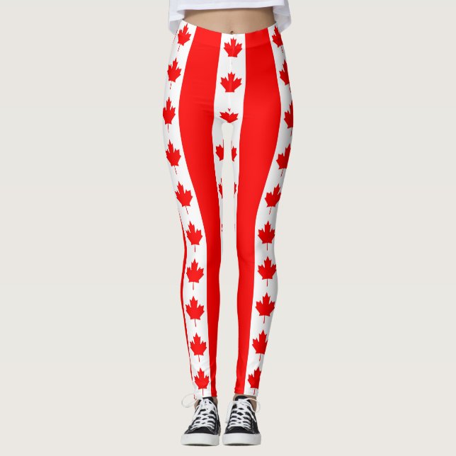 Leggings unter kanadischer Flagge (Vorderseite)