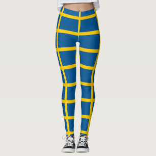 Leggings unter schwedischer Flagge
