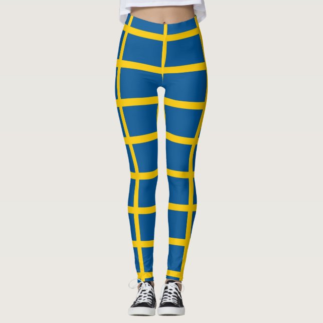 Leggings unter schwedischer Flagge (Vorderseite)