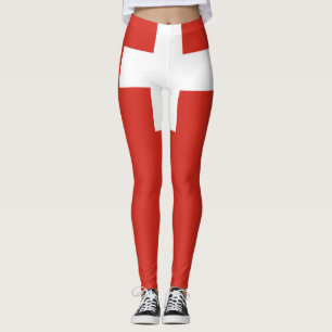 Leggings unter Schweizer Flagge