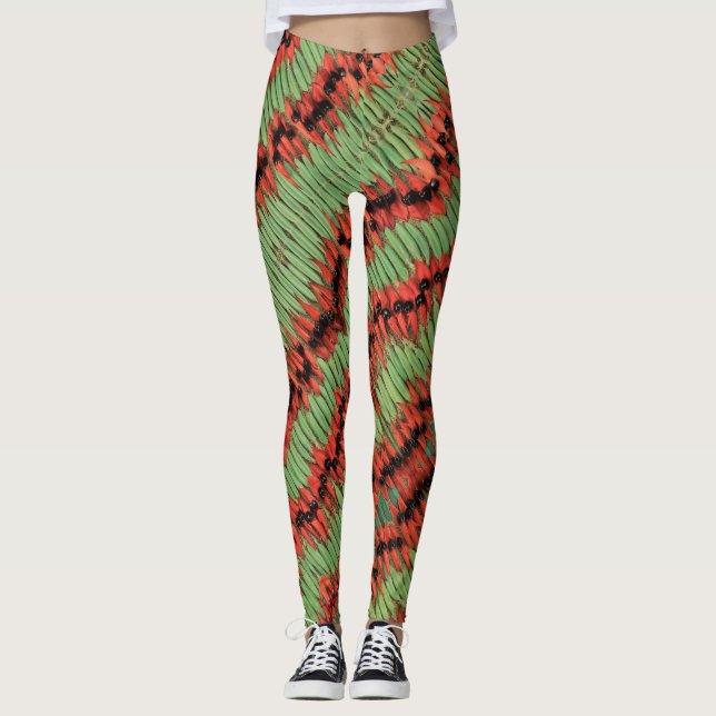 Leggings von BINGALUM Designs "PEAS n PODS" (Vorderseite)