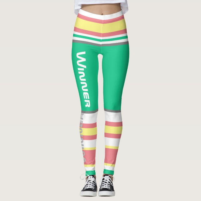 Leggings von Funky Stripes Lines Power (Vorderseite)