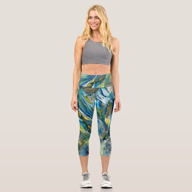 Leggings von Laurie mit blauem Swirn (Vorderseite)
