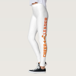 Leggings von White und Orange Cheerleader
