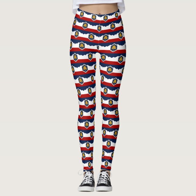 Leggings with flag of Utah State, USA (Vorderseite)