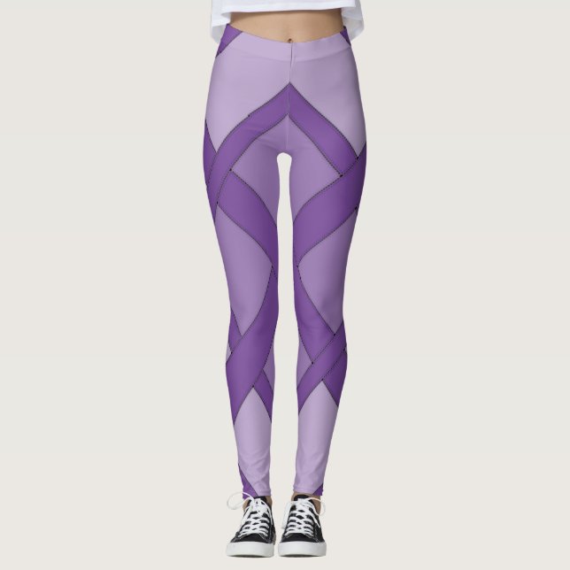Leggings - Wrapped Lattice in Three Shades (Vorderseite)