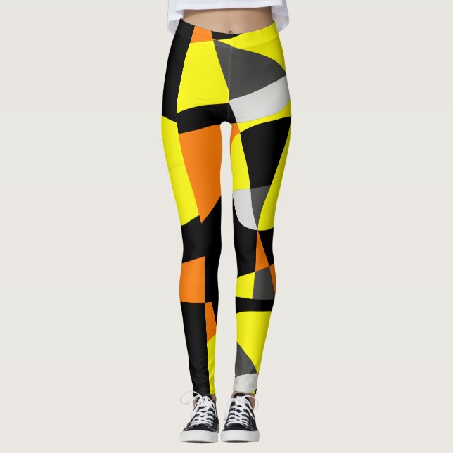 Leggings zu Abstrakter Kunst in Funky Geometry (Vorderseite)