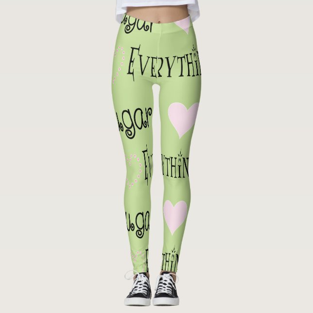 Leggings Zucker & Gewürze & Alles Gute Design (Vorderseite)
