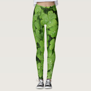 Leggings zum St.Patricks-Tag mit grünem Kleeblatt