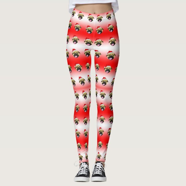 Leggings zum WeihnachtsMops (Vorderseite)