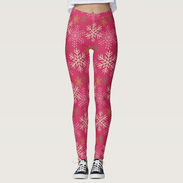 Leggings zum Winterschneeflocken (Vorderseite)