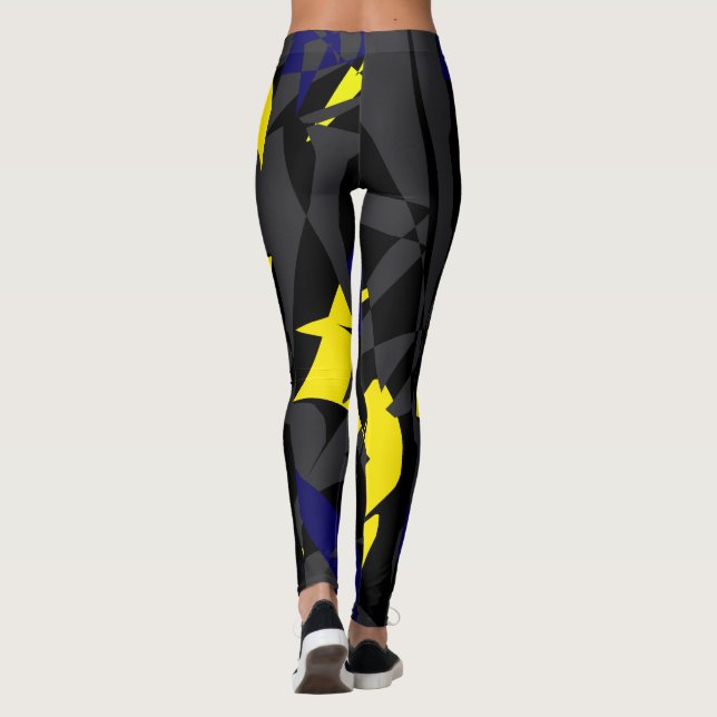 Leggings zur Abstrakten Kunstgeometrie (Rückseite)