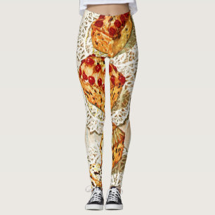 Leggings zur Darstellung von Vintagem Obstkuchen
