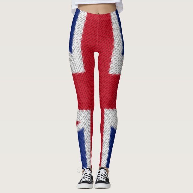 Leggings zur Flagge von Union Jack Woven (Vorderseite)