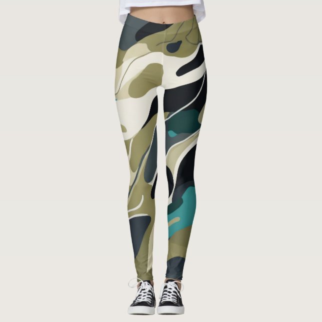 Leggings zur Gestaltung von Camouflage-Farben (Vorderseite)