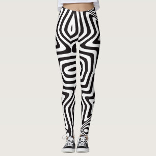 Leggings zur Illusion von Schwarz und Weiß - Hypno