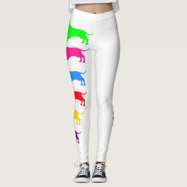 Leggings zur mehrfarbigen Dackel