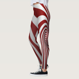 Leggings zur optischen Aufklärung in Rot und Weiß
